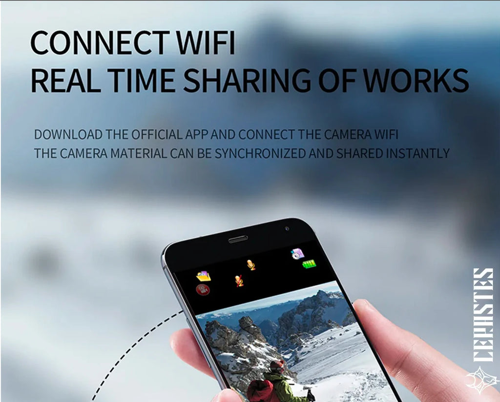 Action Camera 4K60FPS WiFi Anti-shake Action Camera With Remote Control Screen Waterproof Sport Camera drive recorder