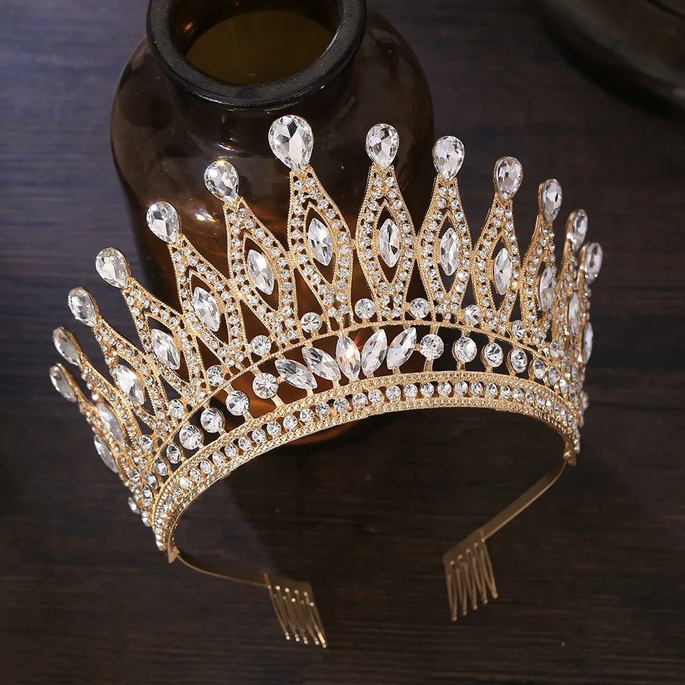 Miss Universe Angola Crown Tiara with Comb – Stunning Bridal Headdress for Pageants & Weddings