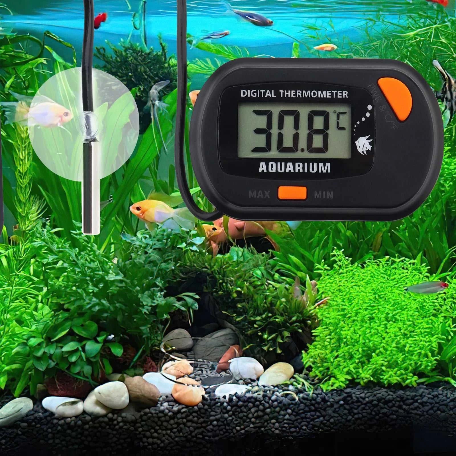 MAX/MIN LCD Display Digital Aquarium Thermometer Fish Tank Water Temperature Meter Tester Gauge Temp Control with Sensor Probe The jack market .AU The jack market .AU Home $ 26 14:193#Black Orange;200007763:201336100