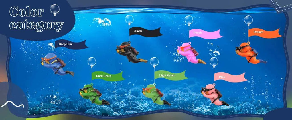 Fish Tank Decoration Creative Floating Diver Ornaments Set Blue Guy Figurines for Underwater Scenery Bottom Aquarium Decor The jack market .AU The jack market .AU Fishing Gear $ 21 14:496#J