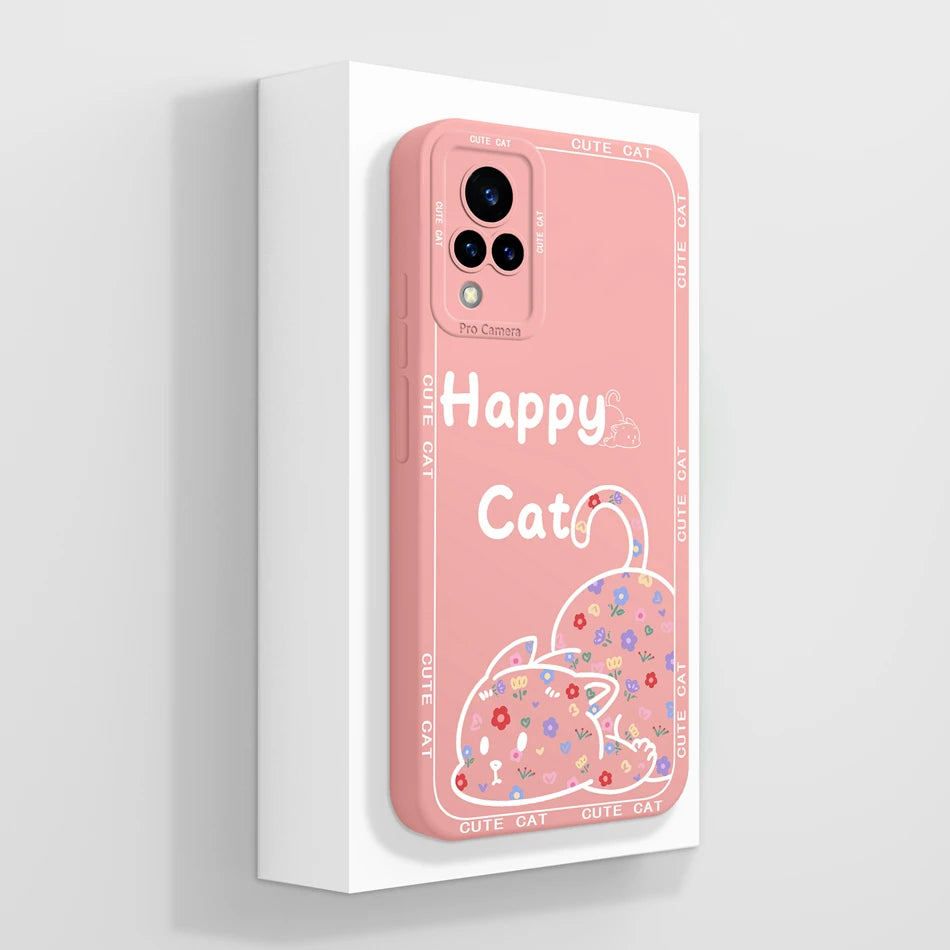Vivo V21 Liquid Silicone Case - Full Coverage Anti-Drop Protection, Stylish & Soft Back Cover