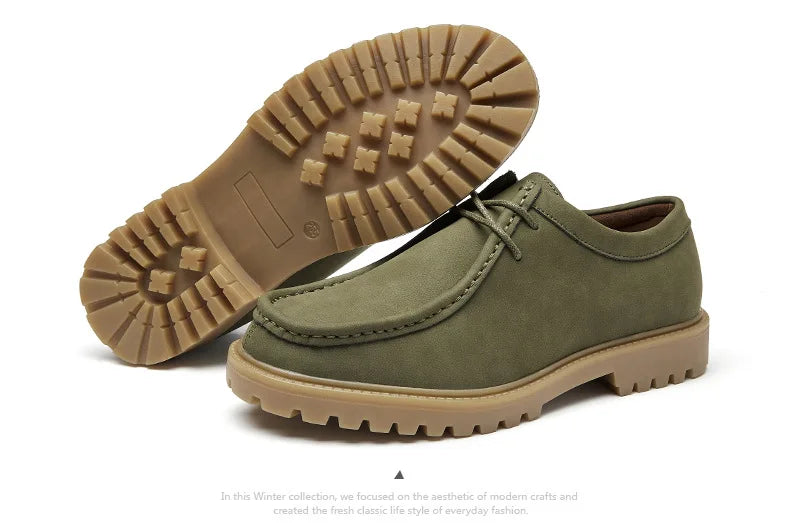 New 2025 Spring Autumn Outdoor Men's Walking Shoes Men Durable Sole Casual Loafers Male Fashion Cow Leather Footwear