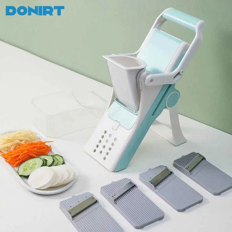 Donirt 5 in 1 Vegetable Cutter Mandoline Slicer Manual Food Chopper Fruit Potato Cucumber Carrot Meat Slicer Shredder Safe Slice The jack market .AU The jack market .AU Home $ 65 14:200006153#5 Blades