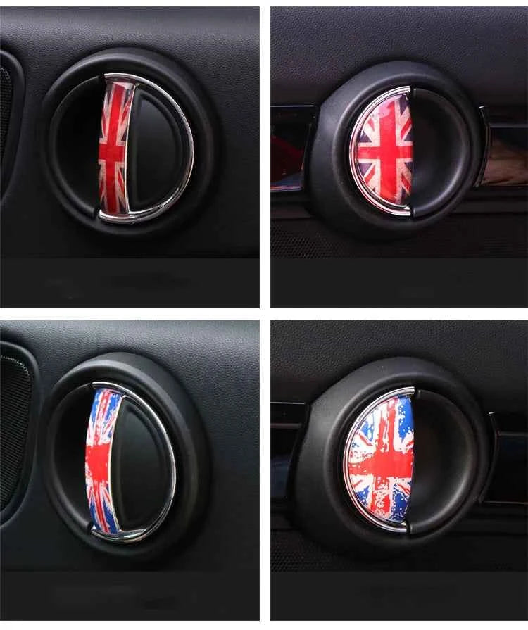 2Pcs Car Sticker For MINI COOPER R56 R55 R60 R61 Countryman F55 F56 F60 Crystal Epoxy Interior Accessory Car Door Handle Sticker