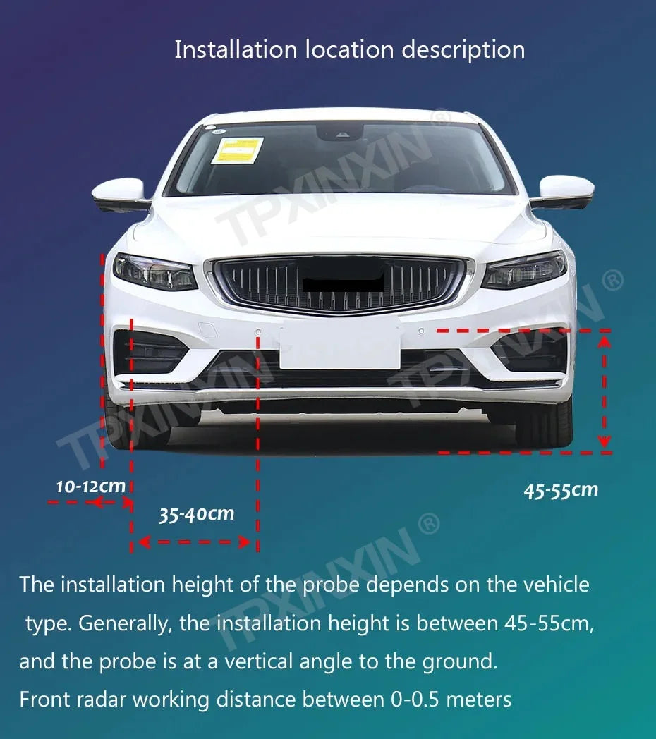 Auto parts Android navigation Car Parking Sensor Kit Reverse Backup Radar Sound Alert Indicator Probe System 4 Probe Beep Sensor
