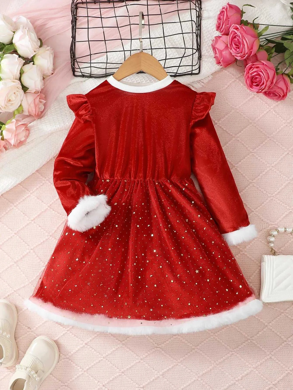 Christmas Dress for Kids Girls 4-7 Years Star Print Long Sleeves Dresses New Year Party Clothing Winter Daily Casual Wear 4Color The jack market .AU The jack market .AU Mum & Kids: Essential Products for Every Family $ 31 14:1254#SHM332-1;200000463:200004187#4Y