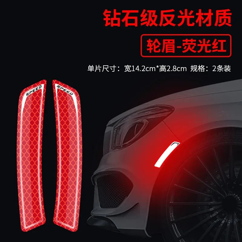 Car wheel arches, front and rear bumpers,night reflective decorative car stickers, universal body protection stickers, stickers