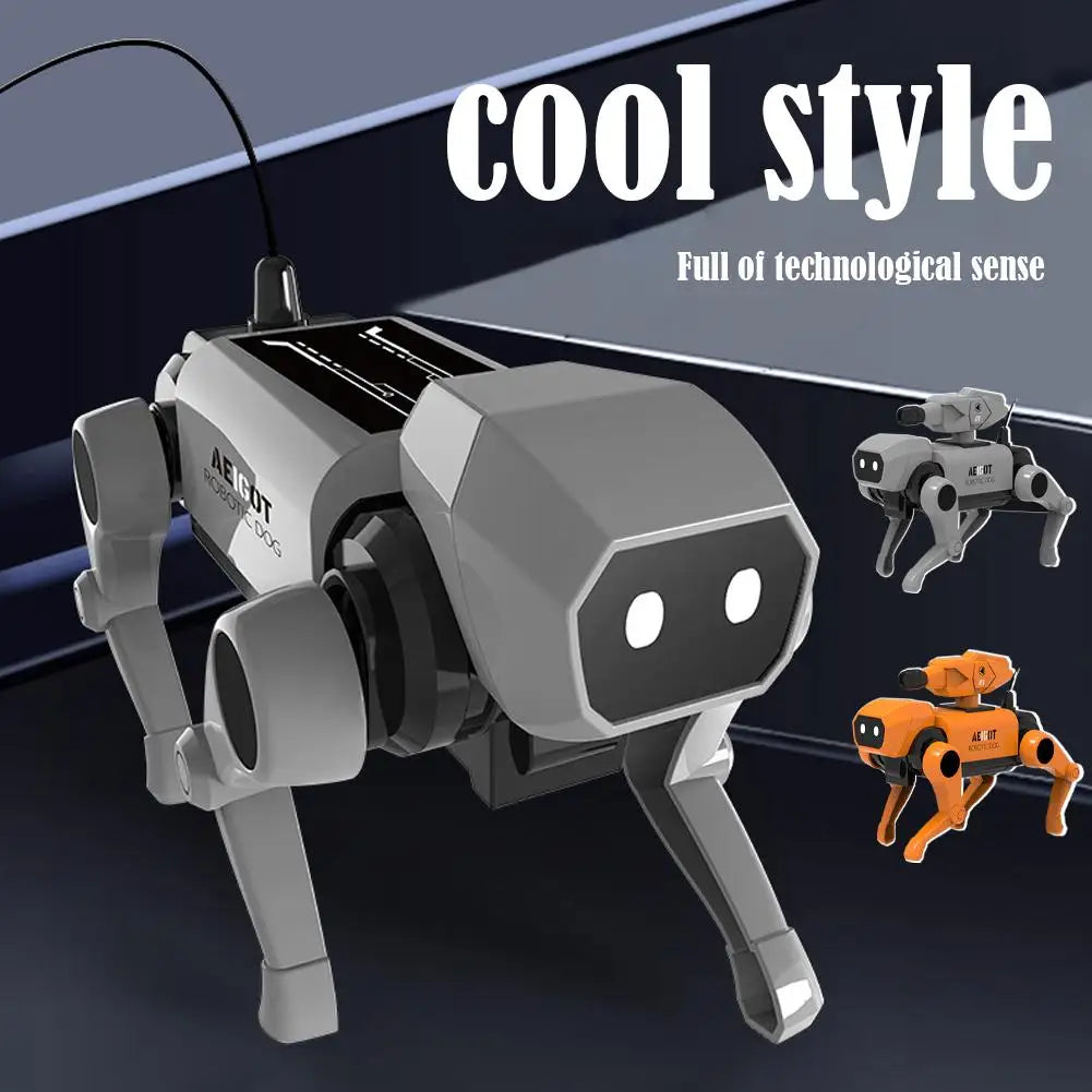 New remote-controlled mechanical dog toy children's remote-controlled assembly model toy children's toy gift