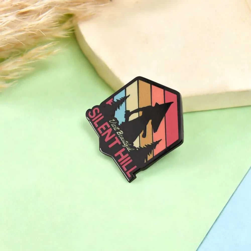 Pyramid Head Visits Beautiful Silent Hill Enamel Pin Horror Game Brooch Retro Sunset Badge Backpack Accessory Fan Halloween Gift The jack market .AU The jack market .AU Home $ 21 <none>