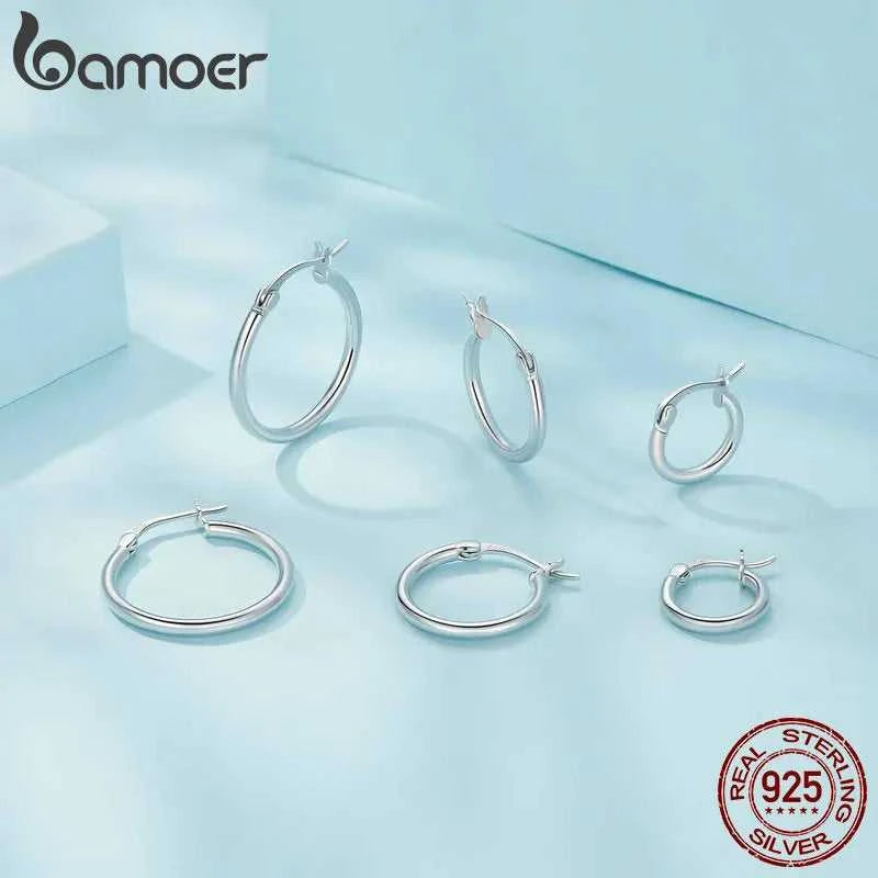 BAMOER 925 Sterling Silver Bold Classic Hypoallergenic Hoop Earrings, 14K White Gold Plated Glossy Tube Earrings for Women Gift The jack market .AU The jack market .AU Jewellery & Chains $ 65 200000226:365458#Gold - 21mm;200007763:201336100