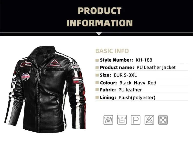 European American New Fashion Women's Plus Size Casual Trendy Stand Collar Long Sleeve Contrast Color PU Jackets Male Coats Tops The jack market .AU The jack market .AU Men Fashion $ 91 14:10;5:361386
