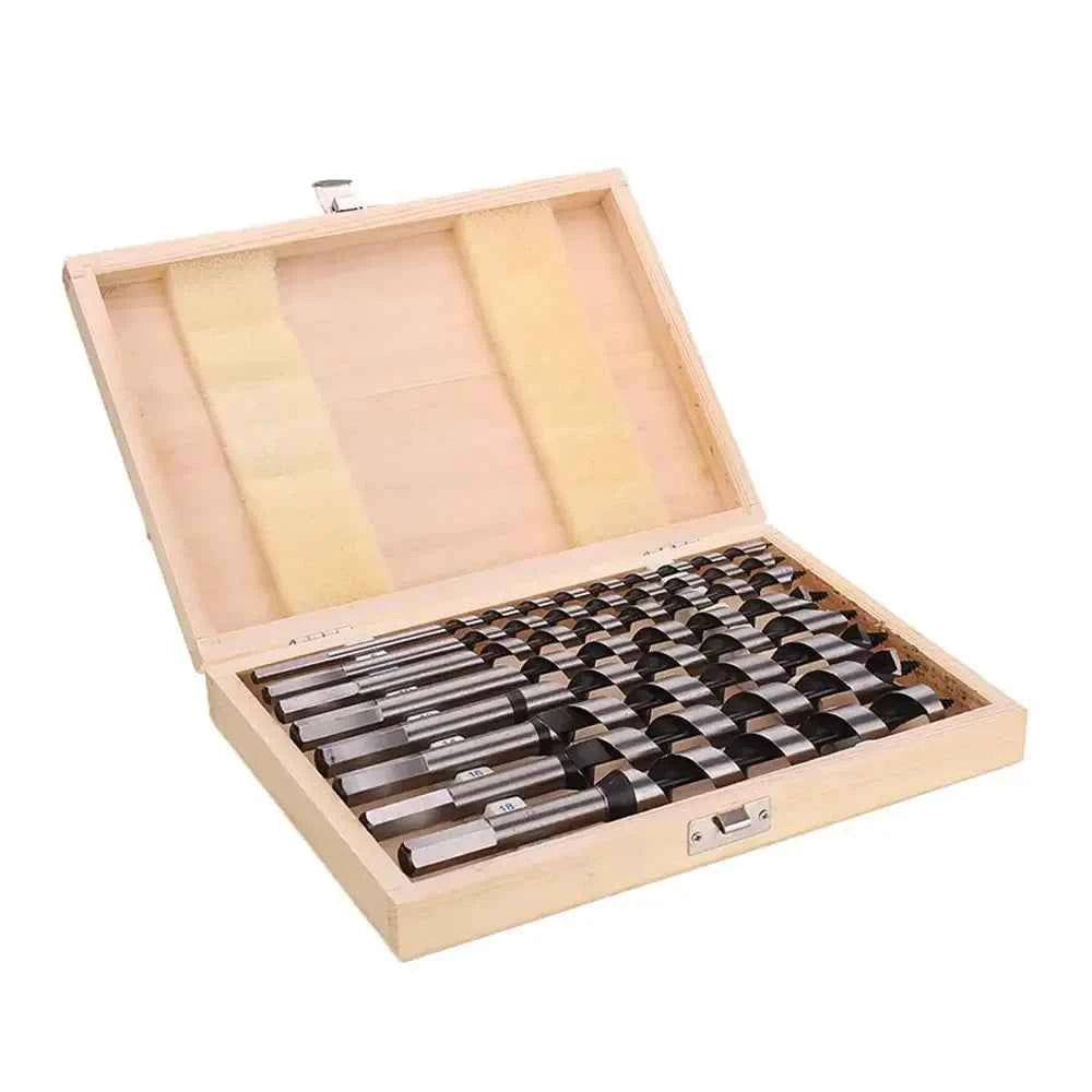 Krachtige 8Pcs 230mm Auger Drill Bit Set 6/8/10/12/14/16/18/20mm for Wood Hex Shank Length Deep Woodworking Drill Bit