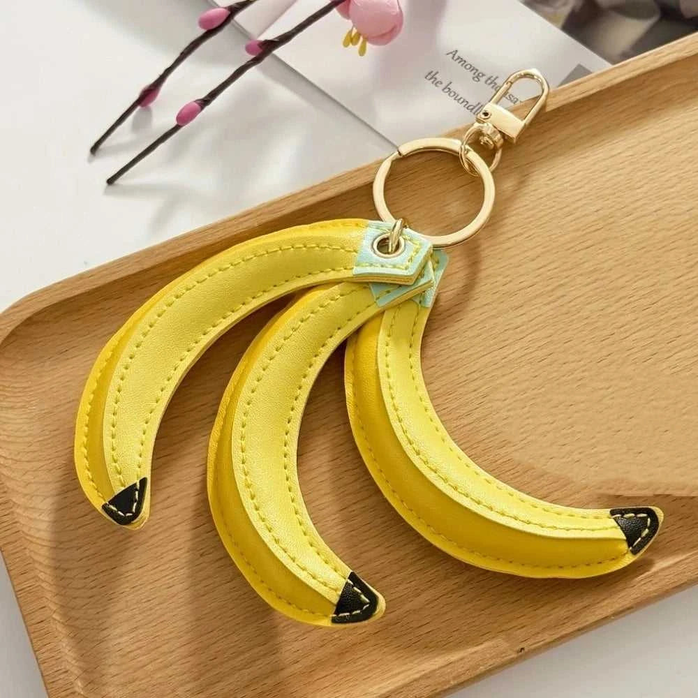 Cute Fashion Fruit Banana Keychain PU Banana Bag Accessories PU Leather Pendant Simulation Waterproof Fruit Key Ring Female The jack market .AU The jack market .AU $ 51 14:29#Yellow