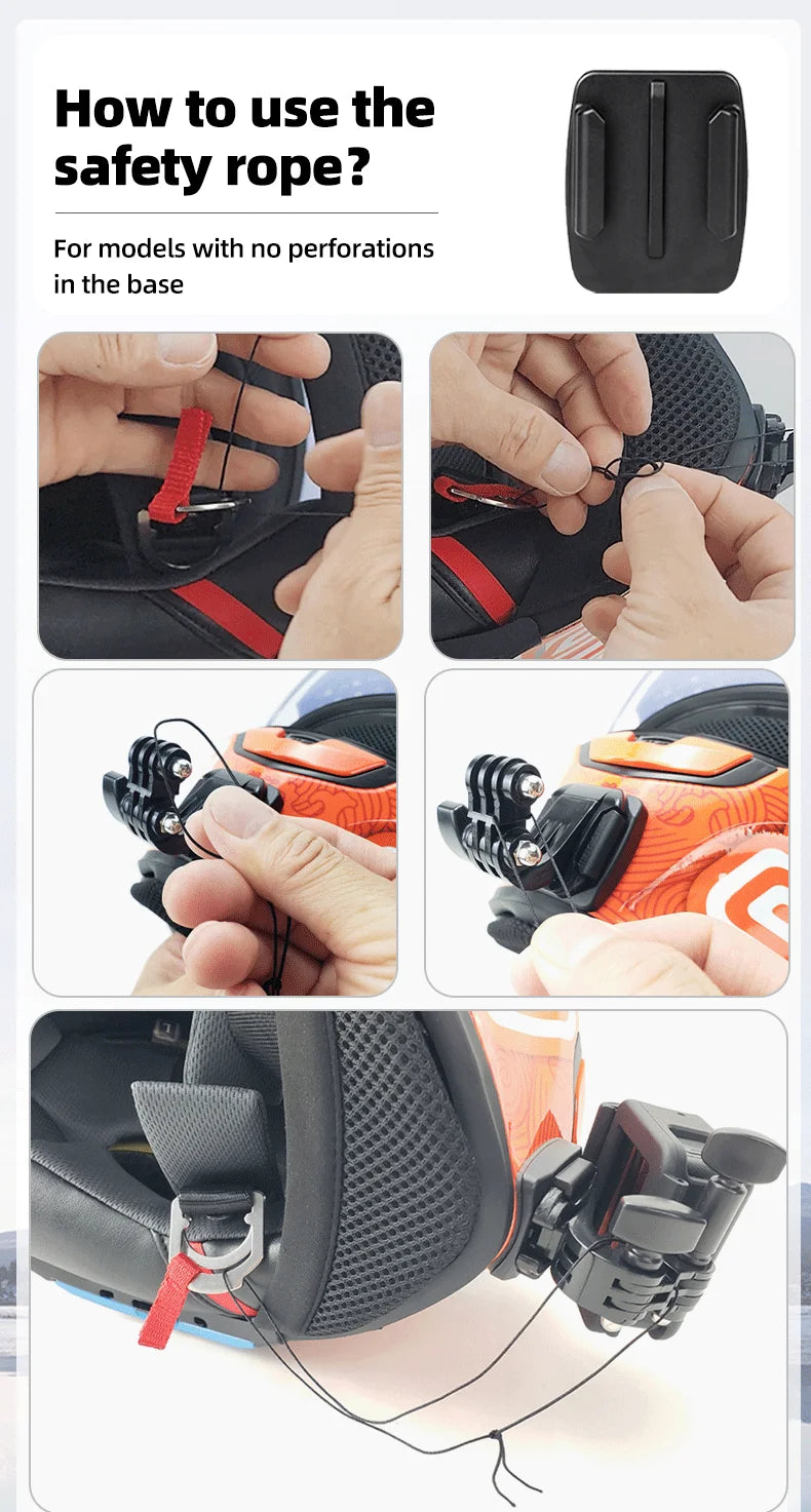 LS2 MX701 Customized Helmet Chin Mount for GoPro 13 12 11 DJI Action 6 5Pro Insta360 Ace Pro2 X5 X4 X3 Action Camera Accessories