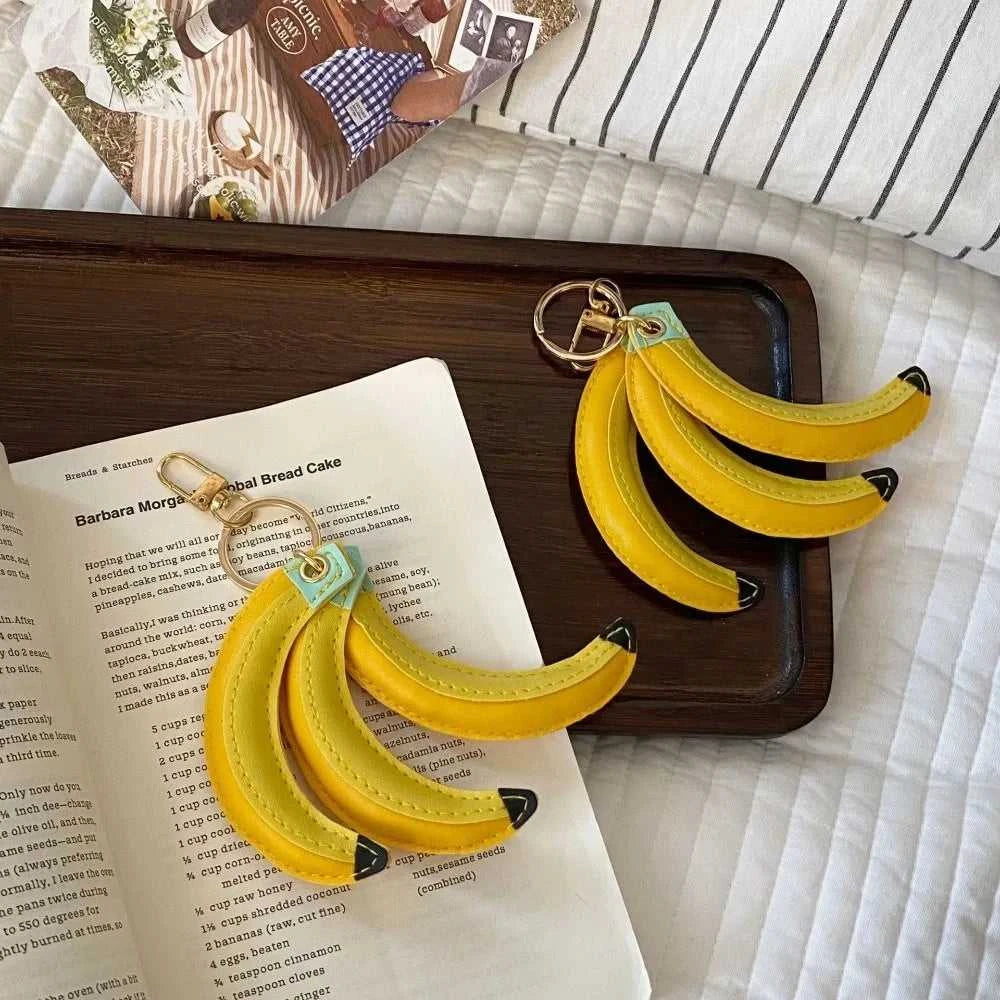 Cute Fashion Fruit Banana Keychain PU Banana Bag Accessories PU Leather Pendant Simulation Waterproof Fruit Key Ring Female The jack market .AU The jack market .AU $ 51 14:29#Yellow