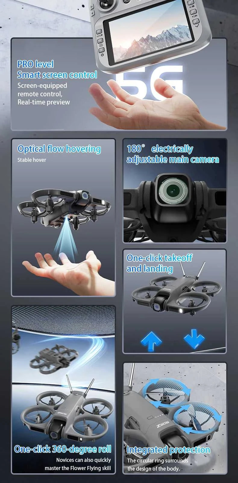 Lenovo Drone With 4.3-inch Large Screen 8k High-definition Aerial Photography Obstacle Avoidance Remote Control Quadcopter 2026 The jack market .AU The jack market .AU Drones $ 88 14:29#Black