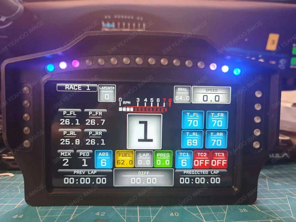 PC Simracing Games 7 inch Multi-functional Instrument Speed Display Dashboard for MOZA FANATEC Simagic Logitech G29 Accessories The jack market .AU The jack market .AU Accessories Electronics $ 217 14:193#WK 7inch Meter