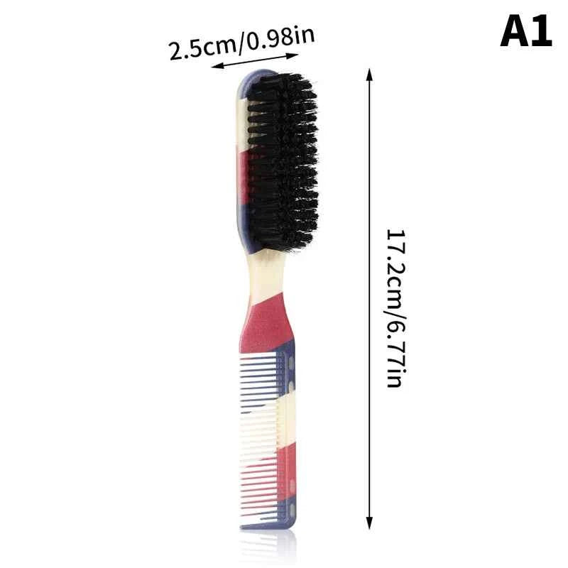 1PC Black Professional Fade Brush Barber Neck Sweeping Brush Comb Haircut Accessories Facial Cleaning Tools For Men Brushes Comb