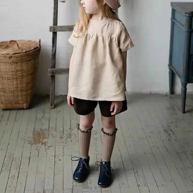 Chic Back Bow Tie Linen Shirt Girls 2026 New Solid Color Casual Loose Baby Kids Long-Sleeved Blouse Autumn Clothes The jack market .AU The jack market .AU Mum & Kids: Essential Products for Every Family $ 45 14:350853#White;200000463:200169197#110cm;200007763:201336100