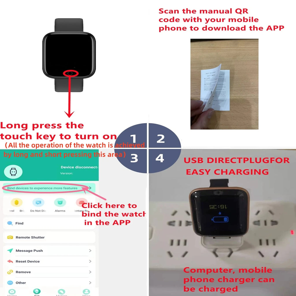 Multifunctional Smart Watch D13 for Men & Women - Bluetooth Fitness Tracker, Music Player, Sleep Monitor & Sports Bracelet