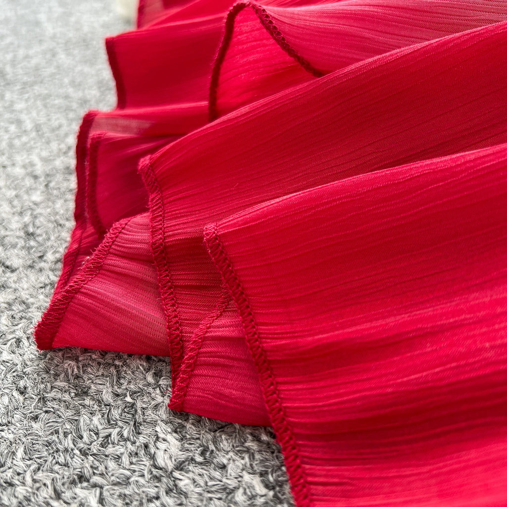 Spring Autumn Women Party Long Dress Elegant Female Red/Purple/Beige/Black Diamonds Patchwork Ruffle A-Line Maxi Vestidos New