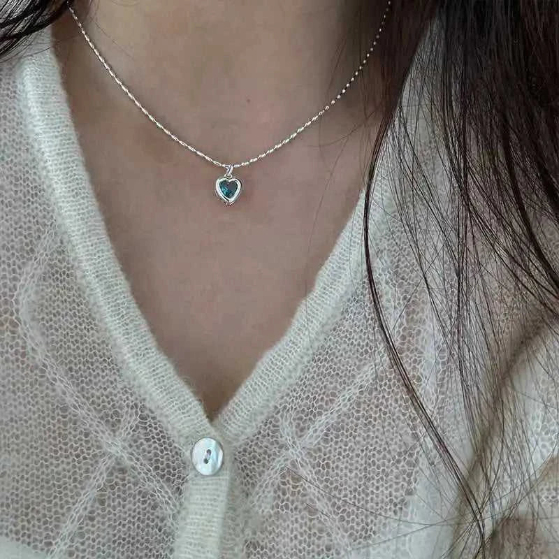 New 925 Sterling Silver Heart Necklaces Pendant Fashion Sterling Silver Jewelry Statement for Women The jack market .AU The jack market .AU Jewellery & Chains $ 49 200000226:200004890#blue
