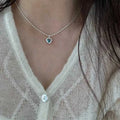 New 925 Sterling Silver Heart Necklaces Pendant Fashion Sterling Silver Jewelry Statement for Women The jack market .AU The jack market .AU Jewellery & Chains $ 49 200000226:200004890#blue