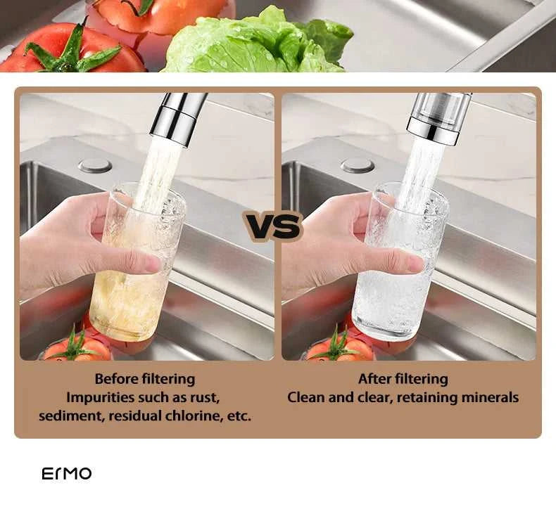 Kitchen Faucet Purifier 360°Rotating Anti Splash Water Telescopic Faucet Extender 316 Stainless Steel Faucet Tap Water Filter The jack market .AU The jack market .AU $ 71 14:10#316 Two Short