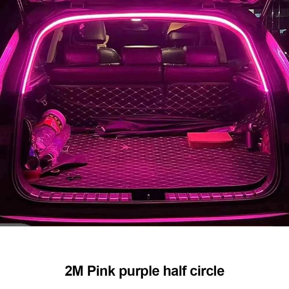 12V Car High Brightness Trunk Lighting Ambient Light Interior Decoration LED Wiring Free Automatic Sensing Tailgate Light Strip