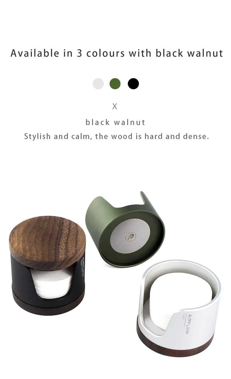 AIRFLOW Coffe Coffee Filter Paper Storage Box 51/53/58mm Round Filter Paper Holder Mocha Pot Filter Paper Dust-proof Storage Box The jack market .AU The jack market .AU $ 49 14:193#Silver