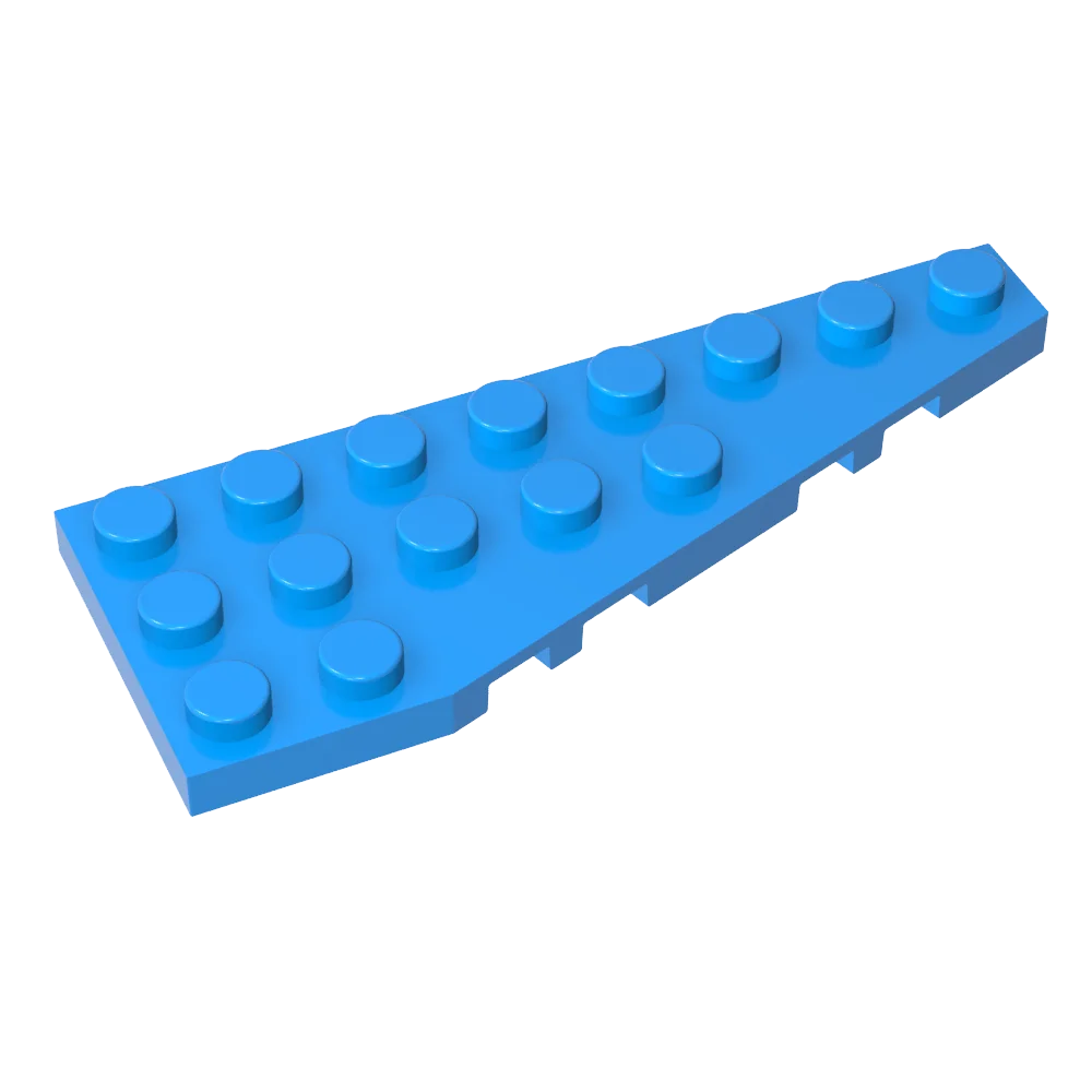 Gobricks 10PCS Parts Wedge Plate Bricks 8x3 Right Compatible with 50304 Toys Building Blocks Assembles Technical Model Adult MOC