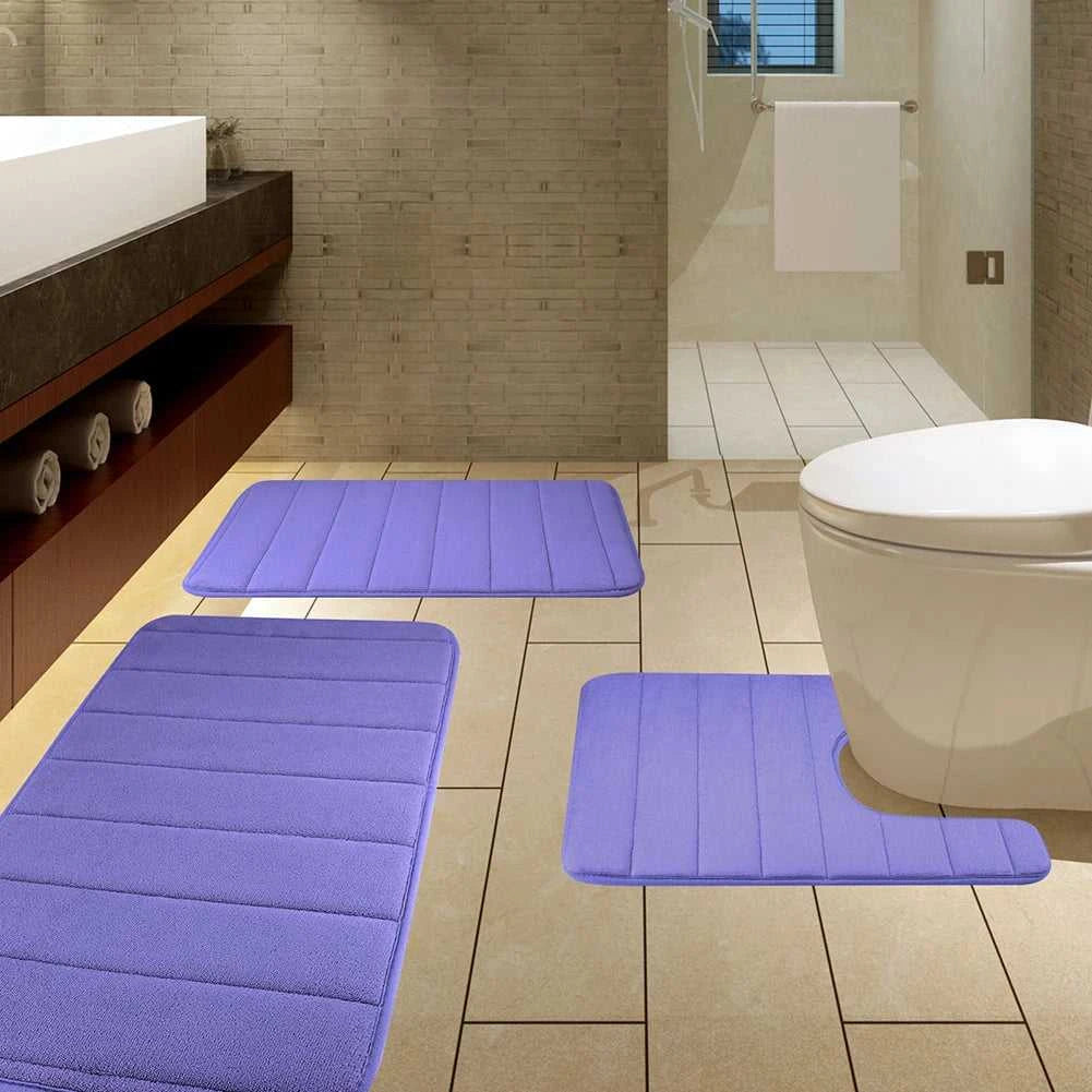 1/2/3Pieces Memory Foam Bathroom Mat Set Non-slip Bath Mat Super Absorbent Water Bathroom Floor Mat Machine Washable Toilet Rug The jack market .AU The jack market .AU $ 28 14:366#Navy;183:200007741#B 50x80CM