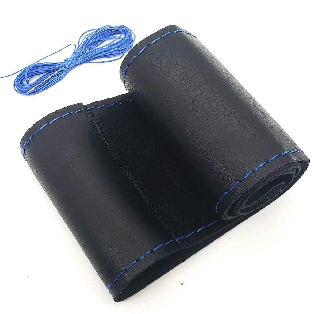 Ultrafine Fiber Leather Hand Sewing DIY Car Steering Wheel Cover Steering-wheel Covers For Ford Focus 2 3 Kia Benz Smart Nissan