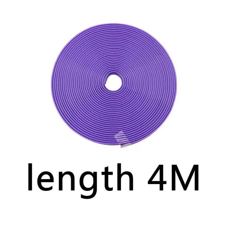 8M Car Wheel Rim Blades Protector Line Tire Guard Decorative Strip Rubber Moulding Trim More Color Car Sticker Styling