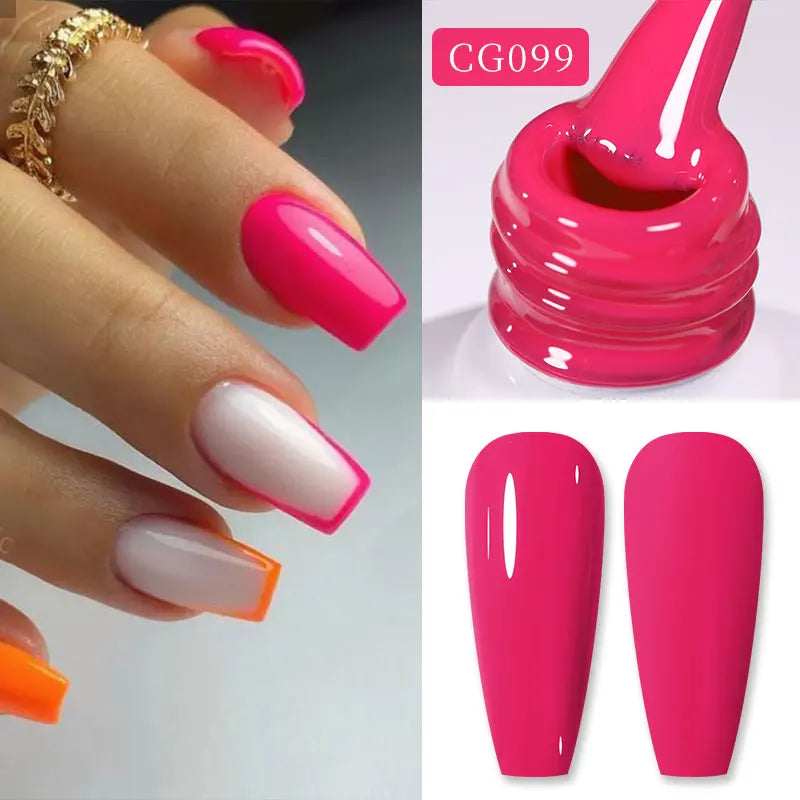 BORN PRETTY Neon Red Gel Nail Polish Yellow Green Summer Color Semi Permanent Varnish 10ml Soak Off UV LED Nail Art Manicure