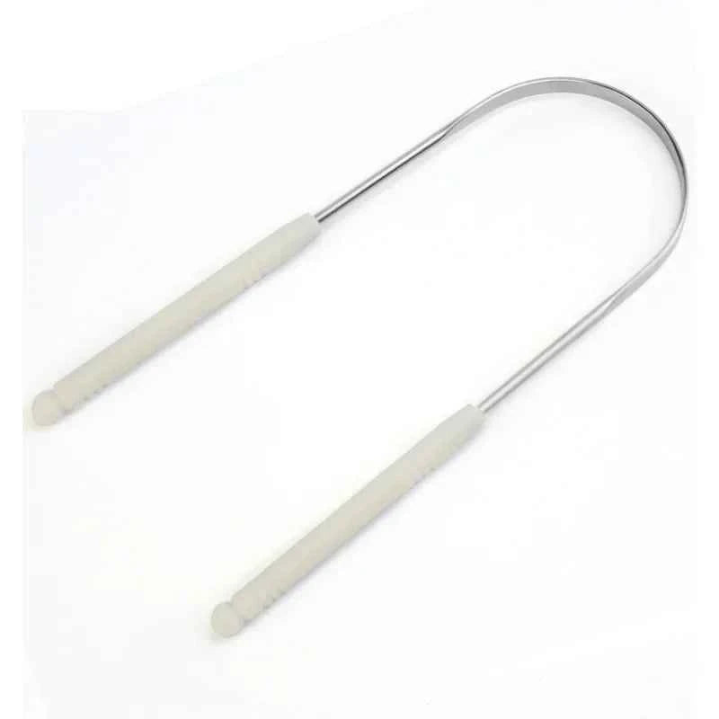 FreshBreeze Stainless Steel Tongue Scraper - Coated U-Shaped Design for Ultimate Oral Hygiene & Fresh Breath