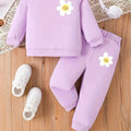 Toddler 2-Piece Outfit | Purple Smiley Daisy Print Long Sleeve Top + Pants | Spring Autumn Kids Clothing Set The jack market .AU The jack market .AU Mum & Kids: Essential Products for Every Family $ 30 14:200004891#TAL222A;200000463:200025003#6-9M