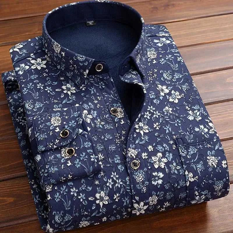 High Quality Men's Clothing 2026 Men Long Sleeve Thick Warm Shirt Tops Fashion Men Print Handsome Versatile Shirts Formal Shirts The jack market .AU The jack market .AU Men Fashion $ 43 14:771#6F HB622;5:4183#3XL(80-90KG)