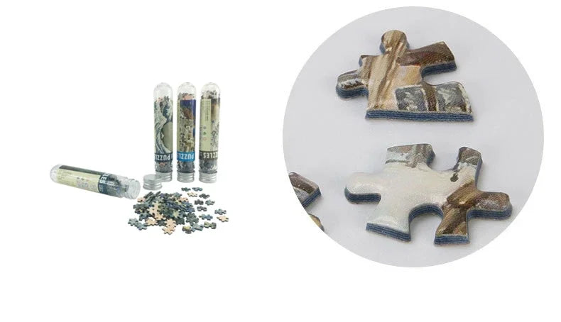 Fun 150 Piece Mini Jigsaw Puzzle Game Educational Paper Puzzles for Kids and Adults in a Convenient Tube