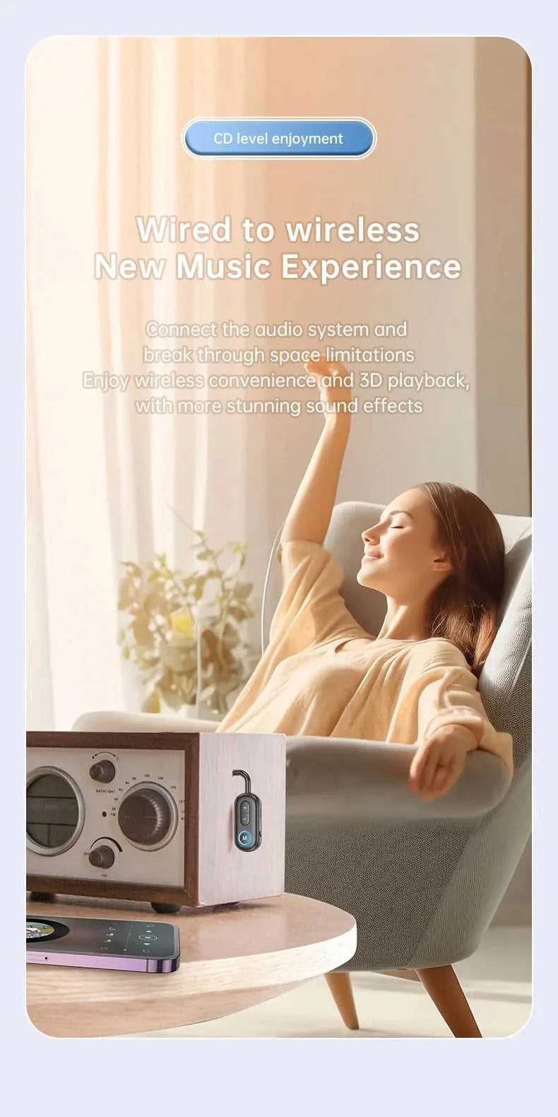 Bluetooth 6.0 Audio Transmitter Receiver 3.5MM AUX Hifi Stereo Music Wireless Adapter With Mic For Car Airplane TV PC Headphone The jack market .AU The jack market .AU Accessories Electronics $ 55 14:193#Bluetooth 6.0;200007763:201336100