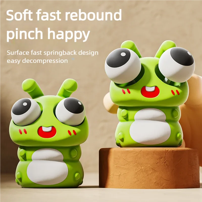 Pop Eye Cartoon Insect Animal Squishy Squeeze Novelty Toy Squishy Fidgeting Fun Antistress Adult Sensory Toys Kids Toys Gifts
