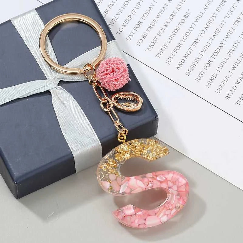 BAOPON Pink Purple Pompom Letter Keychain English Alphabet Keyring For Women Men Jewelry Accessories Wholesale Special Offer The jack market .AU The jack market .AU Jewellery & Chains $ 46 14:193#102