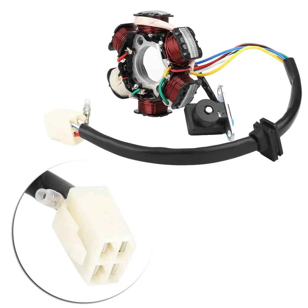 6‑coil 5‑wire Magneto Stator Coil Fit for 50cc 70cc 90cc 110cc 125cc ATV Go Kart Generator Magneto Stator Coil Stator Coil