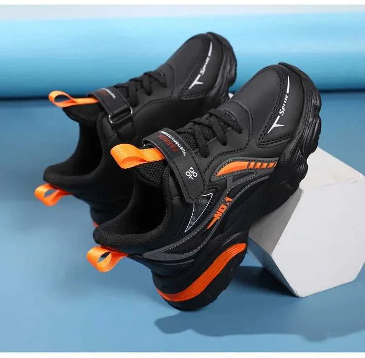 Boys' Kids Fashion Sneakers Lightweight Sports Running Shoes for Children Non-Slip Comfortable Outdoor Athletic Tennis Shoes The jack market .AU The jack market .AU Mum & Kids: Essential Products for Every Family $ 42 14:350852#Black Orange;200000124:100010481#34