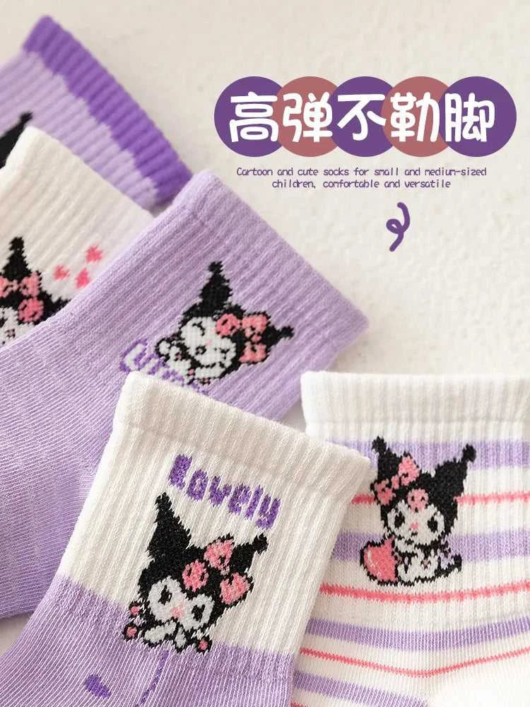5 Pairs Kuromi Kids Socks Melody Kawaii New Fall Winter Cartoon Boy Children Mid-calf Socks Cotton Sock for Girls Gifts The jack market .AU The jack market .AU Mum & Kids: Essential Products for Every Family $ 26 14:350852#b;200007763:201336100;977:100014064#S 1-3 years old