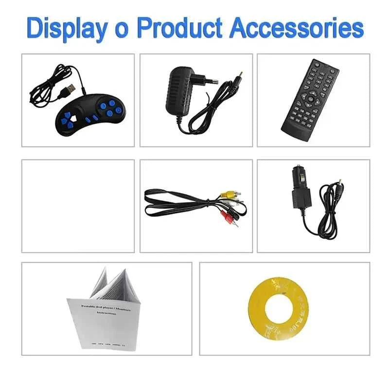 9.8 Inches Portable DVD Player High Clarity TV Function Built-in Card Reader Swivel Screen Mobile DVD Player for Travel The jack market .AU The jack market .AU Accessories Electronics $ 123 14:350853#7.8 inch UK Plug