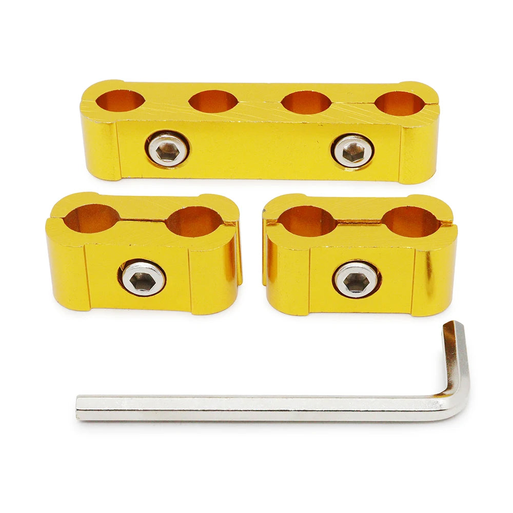 3pcs Car Spark Plug Electrical Wire Clamp Kit For 8mm 9mm 10mm Purple Black Red Golden Silver Blue Green