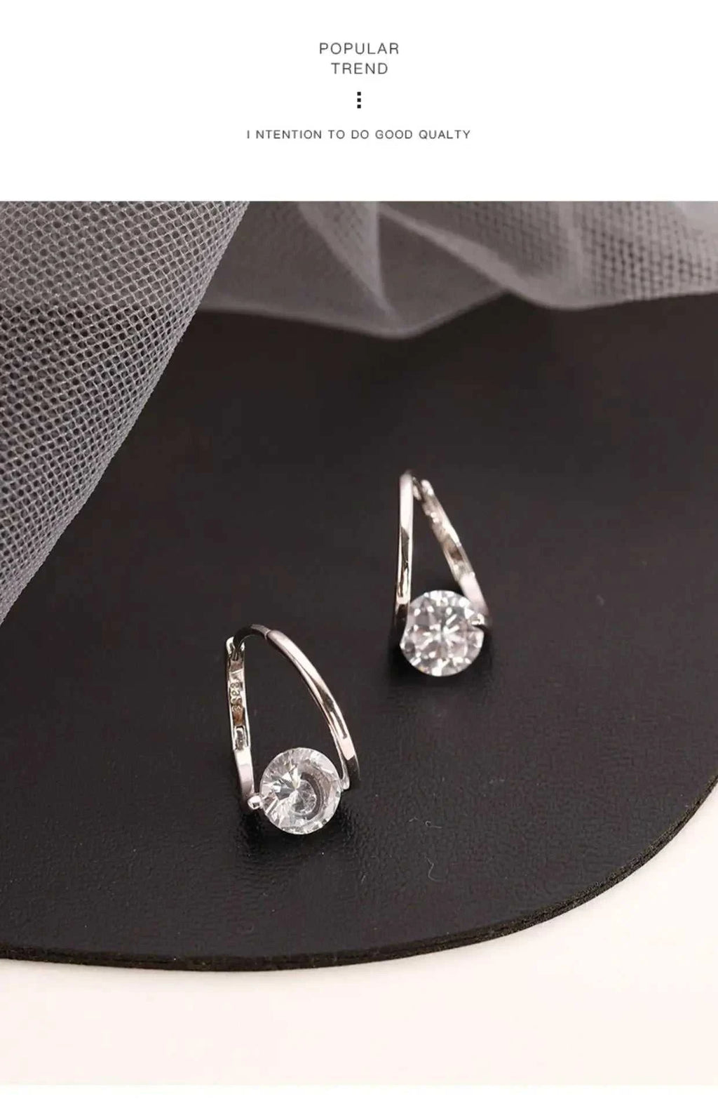 925 Sterling Silver Zircon Hoop Earrings Simple Temperament Exquisite Hot Semale Sexy Jewelry Gift The jack market .AU The jack market .AU Jewellery & Chains $ 54 200000226:347#gold