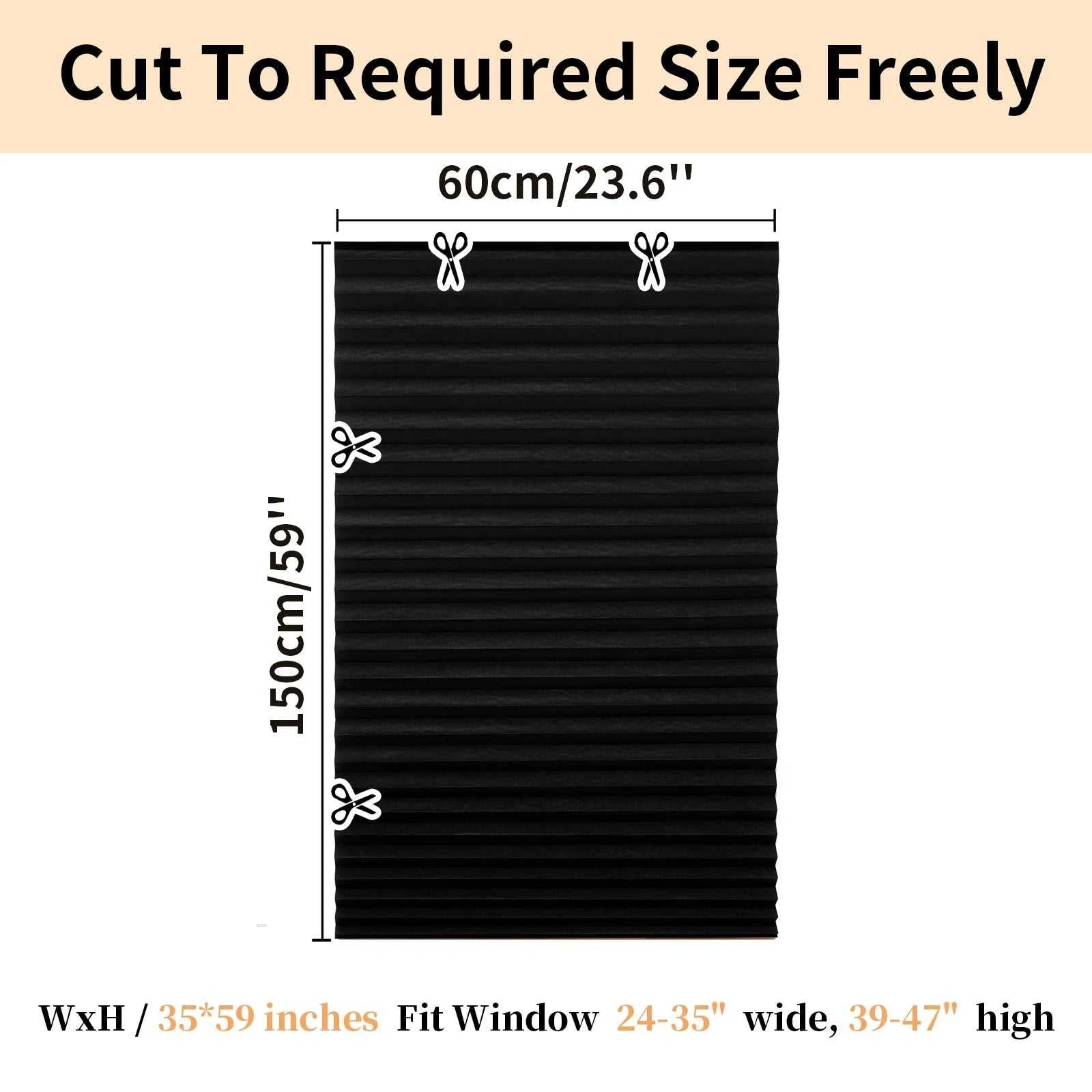 1Pc Shades Self-adhesive Half/Full Windows Nonwoven Folding Curtain Bathroom Balcony Living Room Balcony Curtains Pleated Blinds The jack market .AU The jack market .AU Home $ 51 14:365458#60X150CM Full