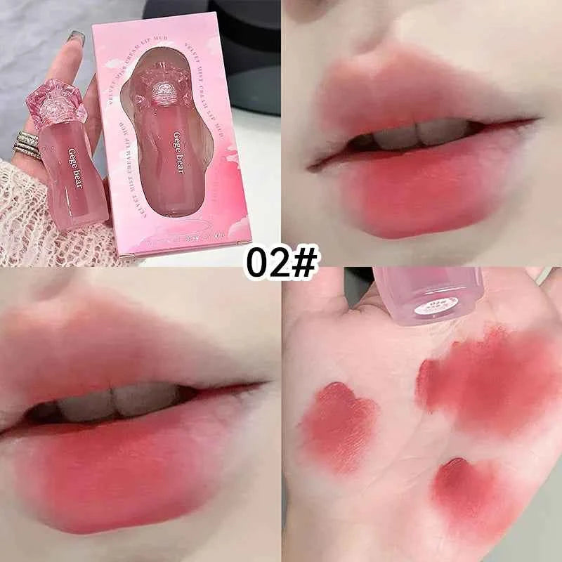 Gege Bear Velvety Cream Lip Mousse - Highly Pigmented, Nourishing Formula with Soft, Long-Lasting Texture